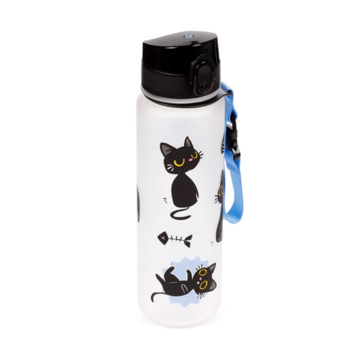 Botella de Agua Inastillable Gato Negro Lucky  The Black Cat 600ml