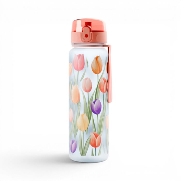 Botella de Agua Inastillable Tulips Tulipanes 