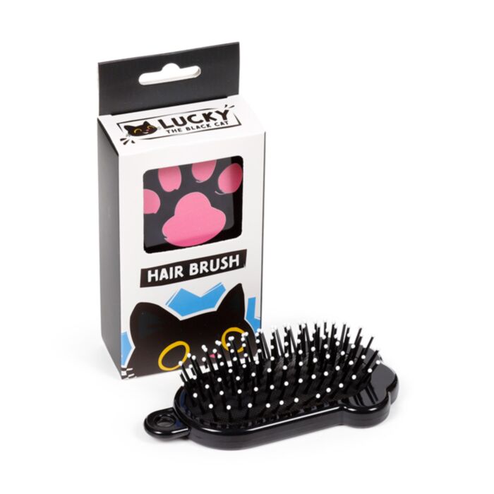 Cepillo de Pelo con forma de pata de Gato Negro Lucky the Black Cat