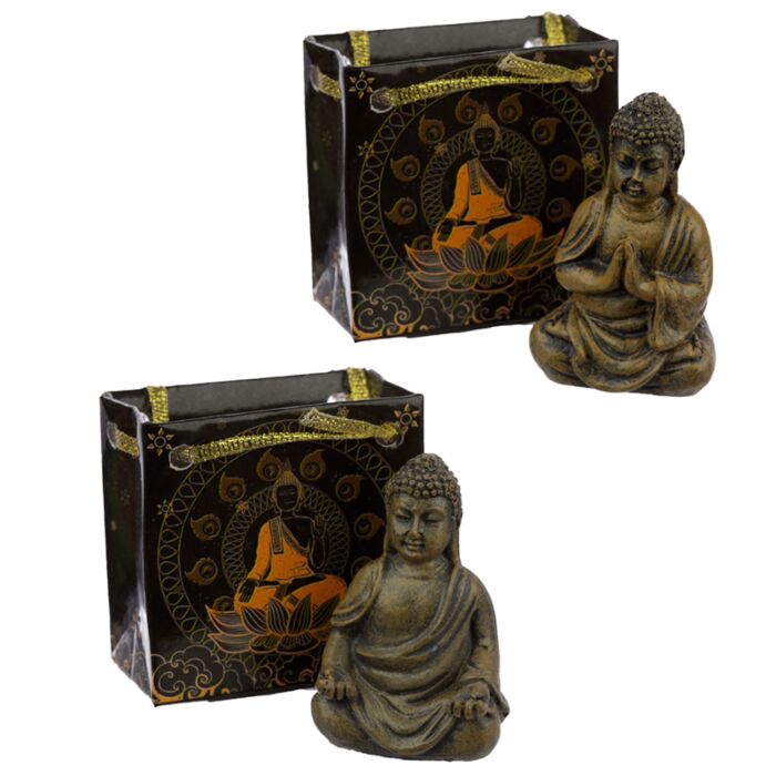 Figura Buda Mini Buda Tailandés en Bolsa de Regalo