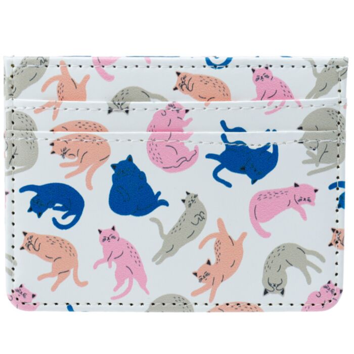 Tarjetero con Protección RFID Contacless de Tela Vida de Gato