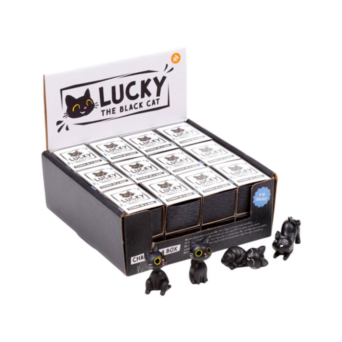Amuleto en Caja Gato Negro Lucky the Black Cat