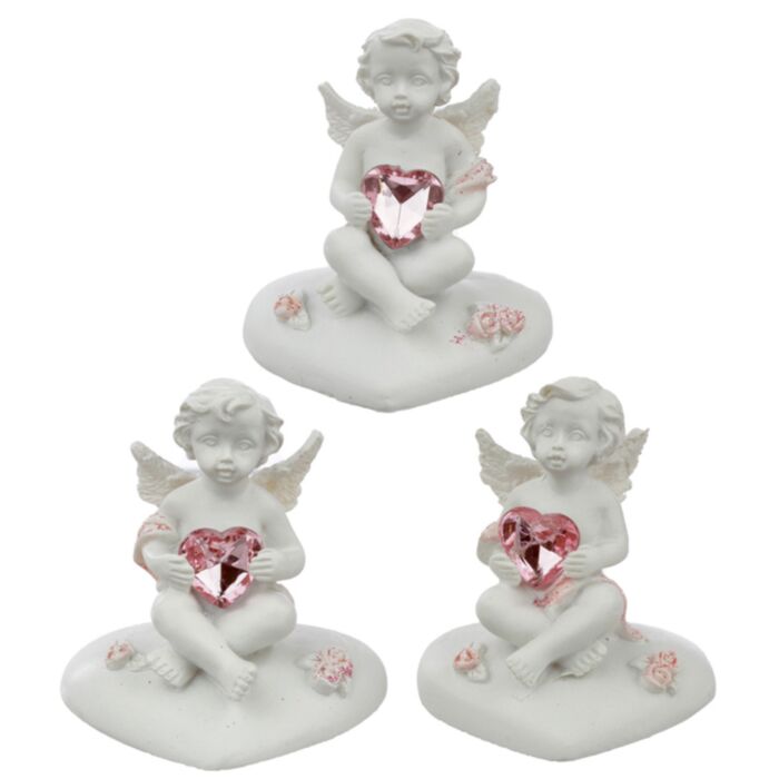 Figura Ángel Corazón de la Rosa Querubín Paz del Cielo