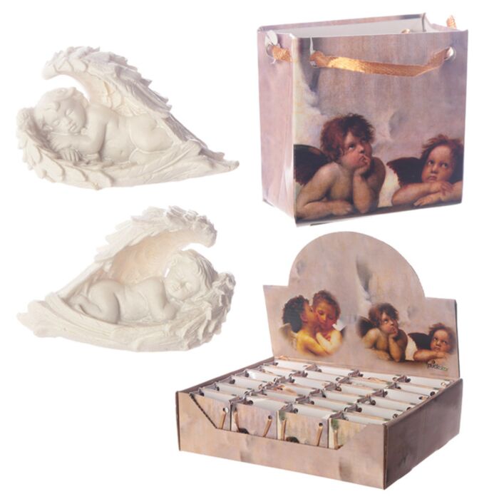 Figura Ángel Bolsa de Regalo Ángel Querubín entre Alas