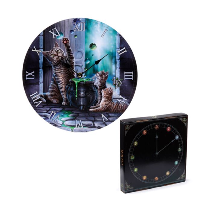 Reloj de Pared Lisa Parker Gato y Gatito Hubble Bubble 