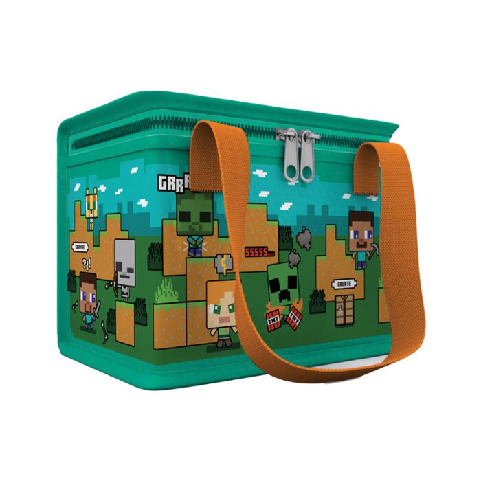 Bolsa Refrigerante RPET Minecraft Steve y Alex
