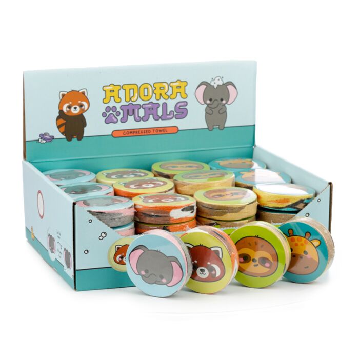 Toalla Comprimida de Viaje Animales Adorables Salvajes