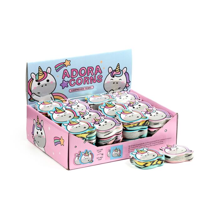 Toalla Comprimida de Viaje Unicornio Adoracorns 