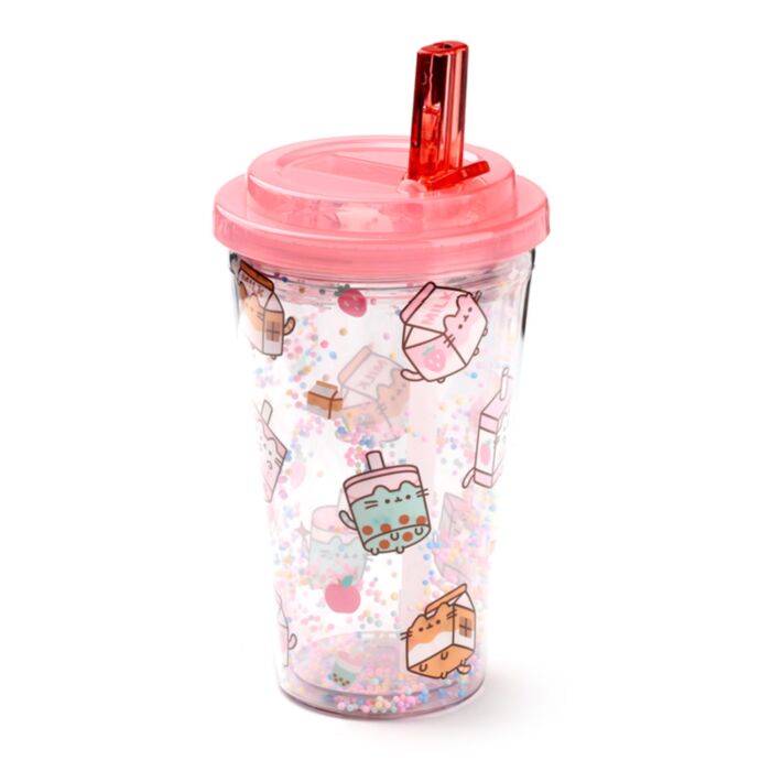 Vaso de Plástico Inastillable Sorbos del Gato Pusheen
