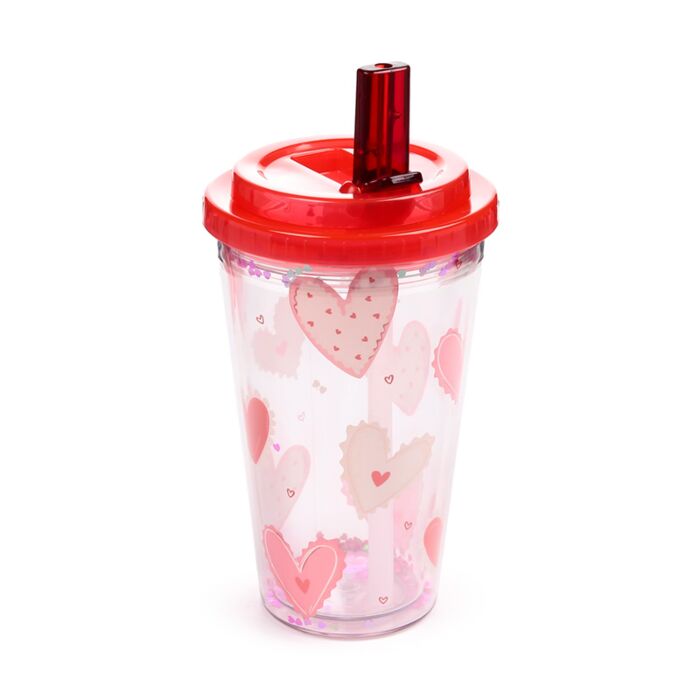 Vaso de Plástico Inastillable Corazones Amore