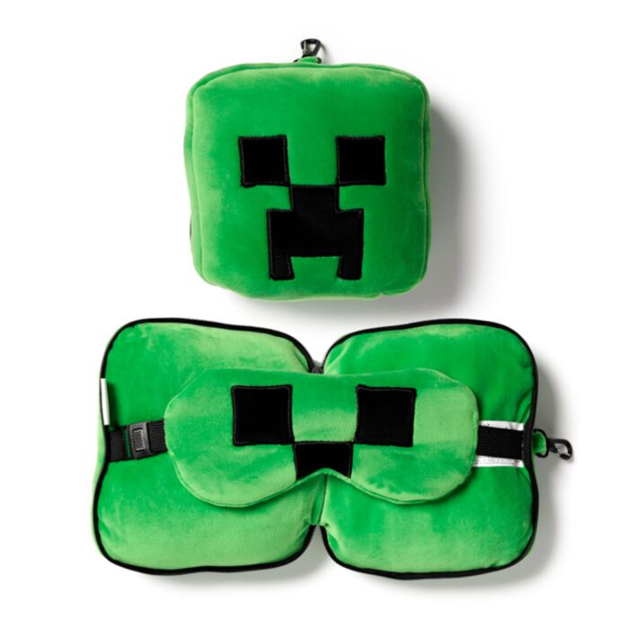 Almohada de Viaje con Antifaz Relaxeazzz Creeper Minecraft