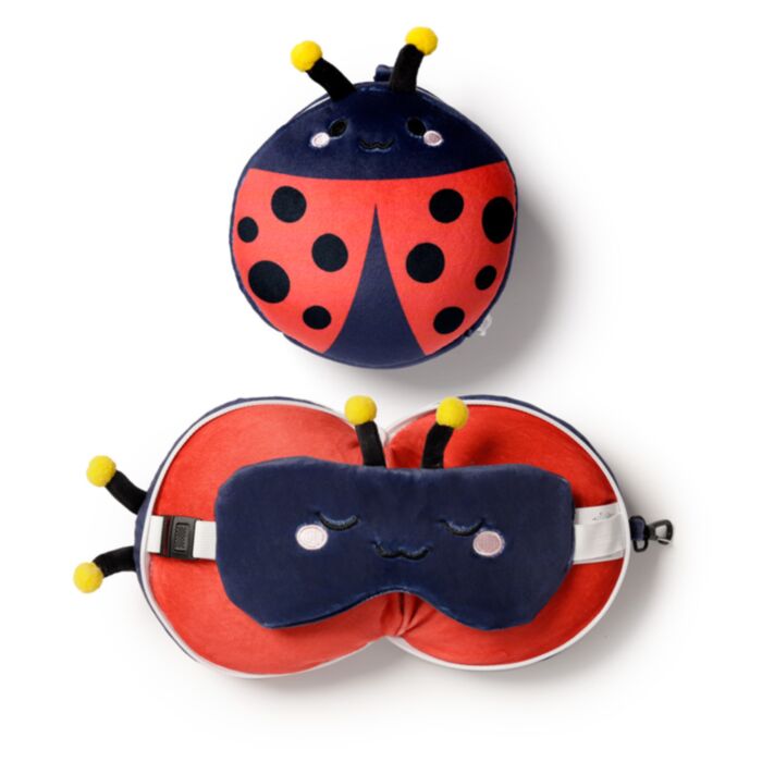 Almohada de Viaje con Antifaz Relaxeazzz Mariquita Adoramals