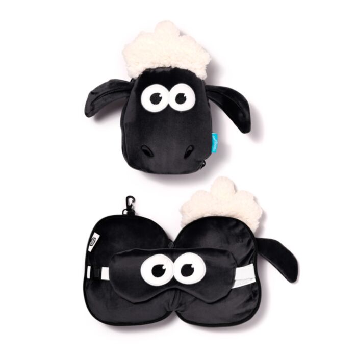 Almohada de Viaje con Antifaz Relaxeazzz La Oveja Shaun