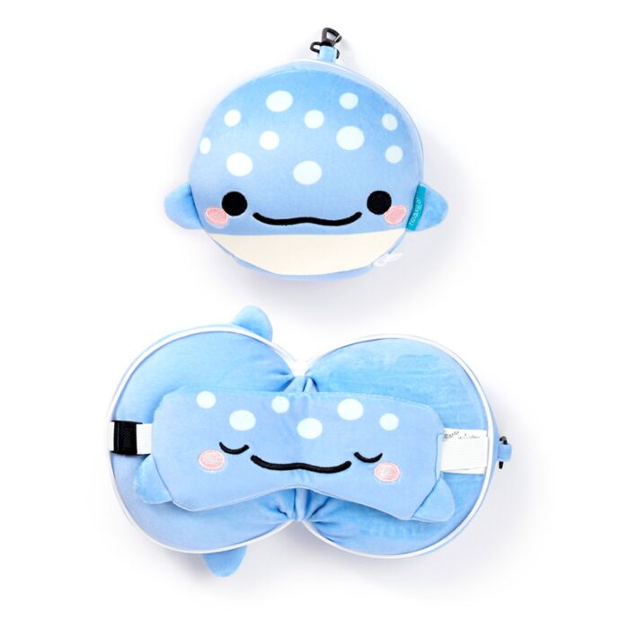Almohada de Viaje con Antifaz Relaxeazzz Adoramals Aoi el Tiburón Ballena
