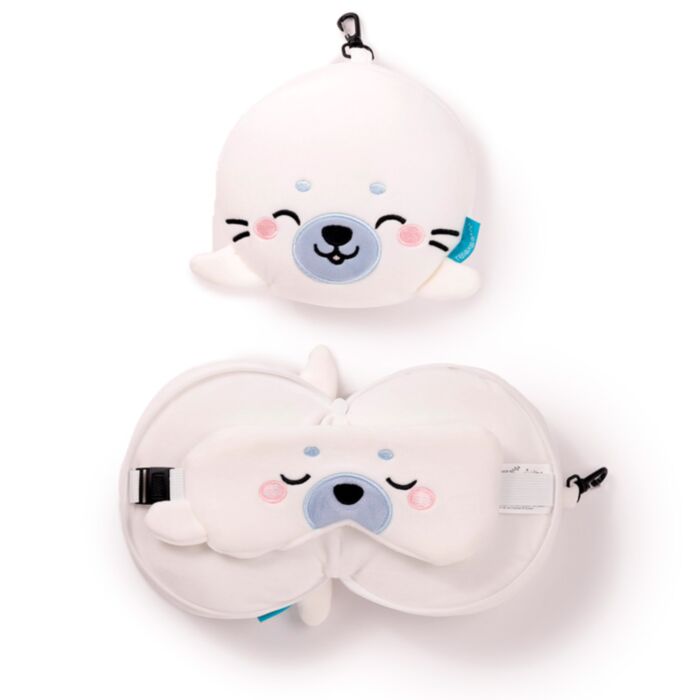 Almohada de Viaje con Antifaz Relaxeazzz Adoramals Kai la Foca
