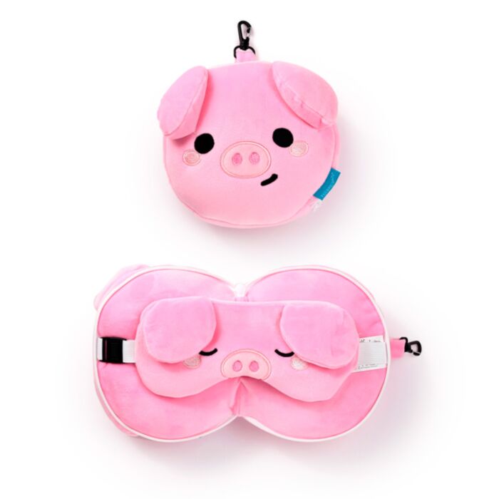 Almohada de Viaje con Antifaz Relaxeazzz Adoramals Oliver el Cerdito