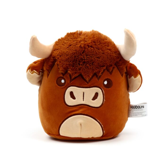 Cojín de Peluche Squidglys Vaca Escocesa Highland Coo