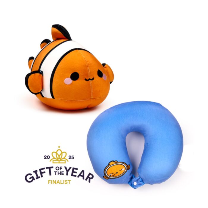 Almohada de Viaje y Peluche 2 en 1 Swapseazzz Pez Payaso Adoramals Océano