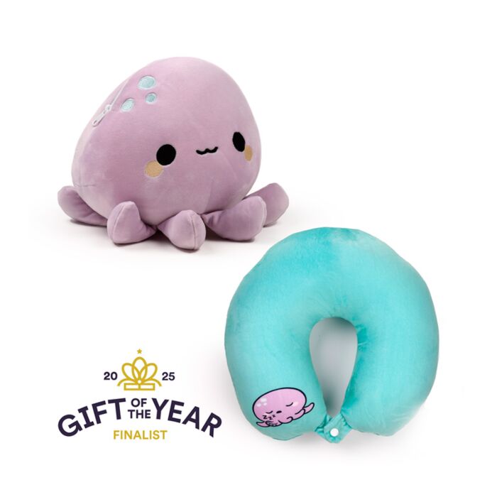 Almohada de Viaje y Peluche 2 en 1 Swapseazzz Pulpo Adoramals Océano