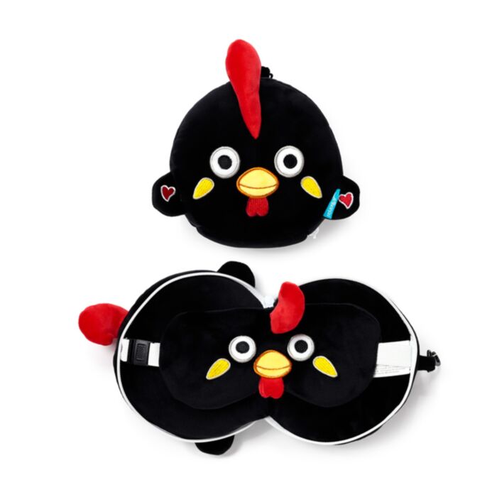 Almohada de Viaje con Antifaz Relaxeazzz Gallo de Barcelos