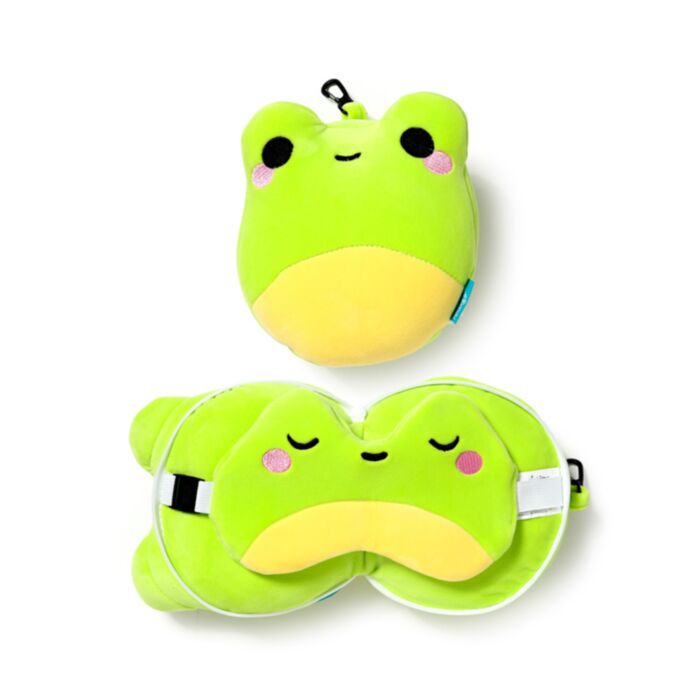 Almohada de Viaje con Antifaz Relaxeazzz Rana Silas Adoramals