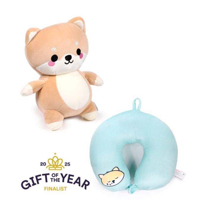 Almohada de Viaje y Peluche 2 en 1 Swapseazzz Perro Shiba Inu Adoramals 