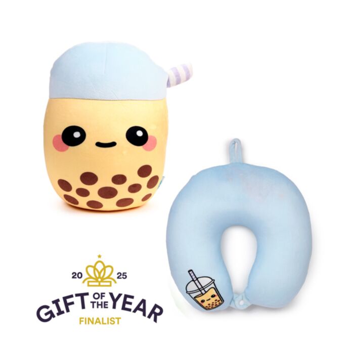 Almohada de Viaje y Peluche 2 en 1 Swapseazzz Boba Té con Burbujas Foodiemals