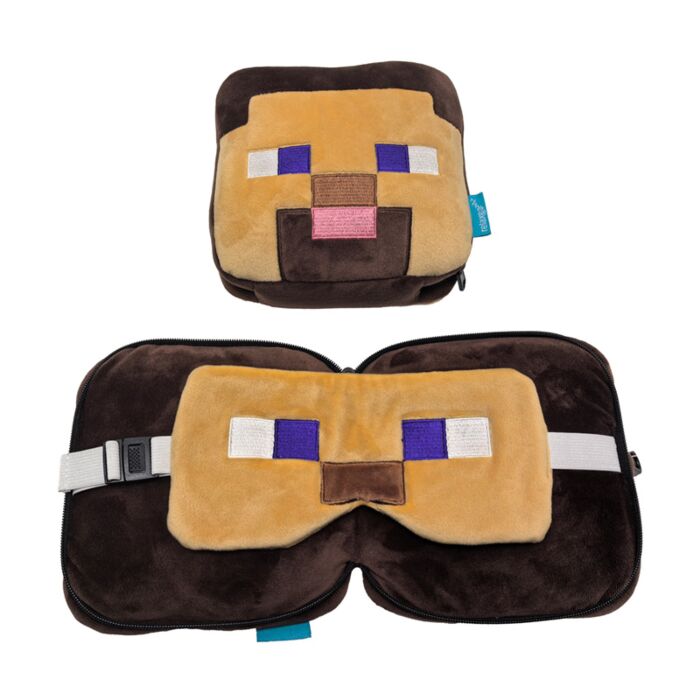Almohada de Viaje con Antifaf Relaxeazzz Steve de Minecraft