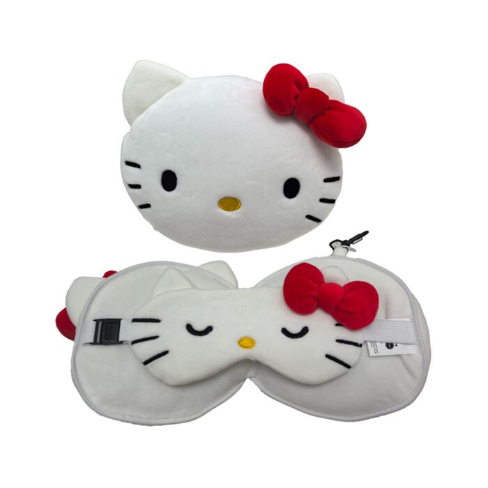 Almohada de Viaje con Antifaz Relaxeazzz Hello Kitty 