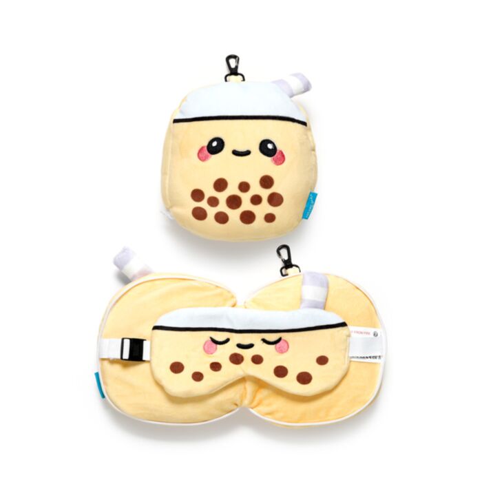 Almohada de Viaje con Antifaz Relaxeazzz Té con Burbujas Foodiemals 