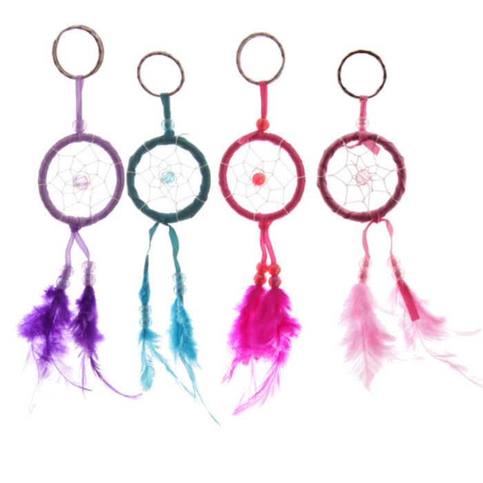 Llavero Atrapasueños Mini Brillantes con Plumas