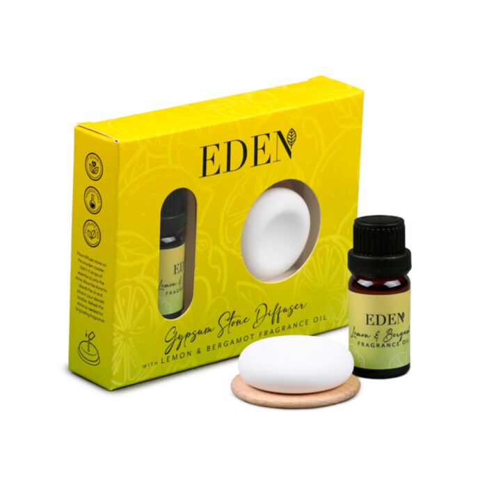 Set de Difusor de Piedra y Aceite de Limón y Bergamota