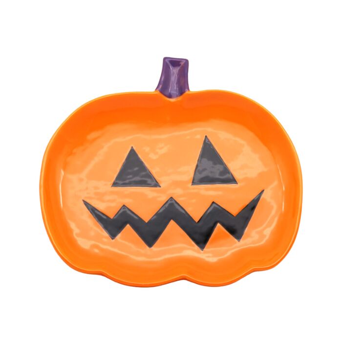 Plato de Cerámica Calabaza Espeluznante