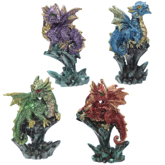 Figura Dragón Pesadilla Encantada Mini Roca Cristal