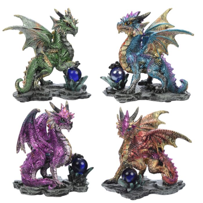 Figura Dragón Pesadilla Encantada Adivino Bola