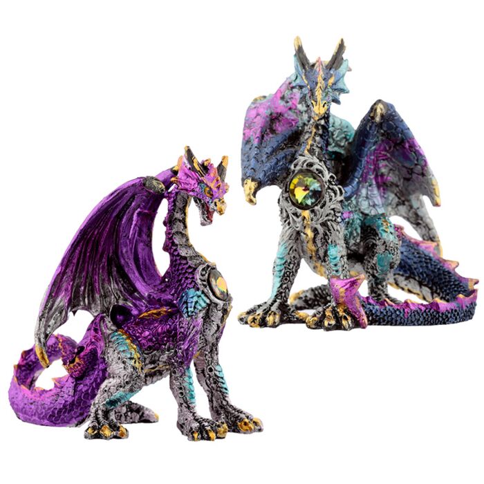 Figura Dragón Leyenda Oscura Escudo de Cristal