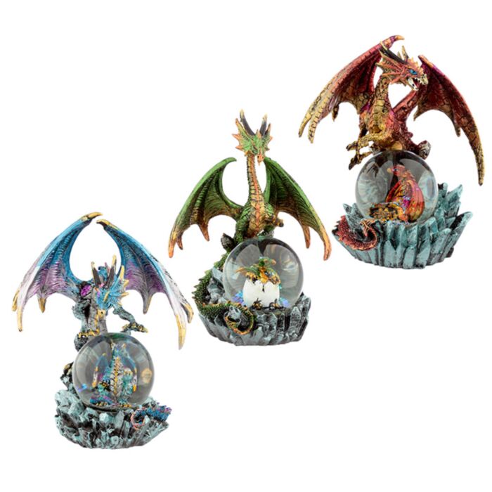 Bola de Cristal Dragón Leyenda Oscura Madre y Bebé