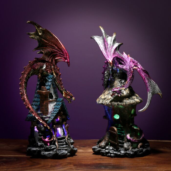 Figura de Dragón Leyenda Oscura Dragón Espíritu del Bosque