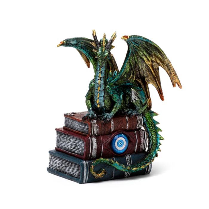 Figura de Dragón Pesadilla Encantada Dragón de Agua Libro que Todo lo Ve