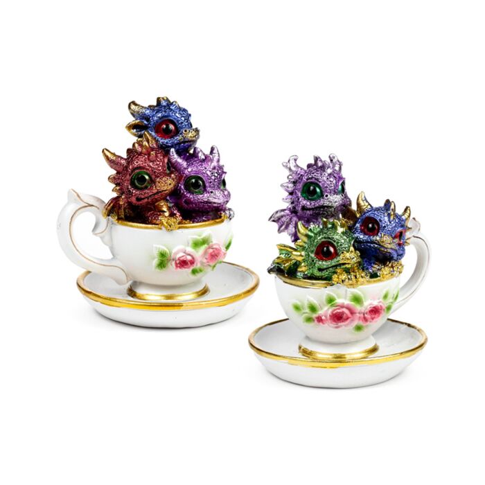 Figura Dragón Bebés Dragón de los Elementos en Taza de Té
