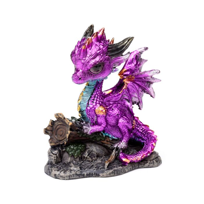 Figura Dragón del Bosque Bebé Adorable de Amatista