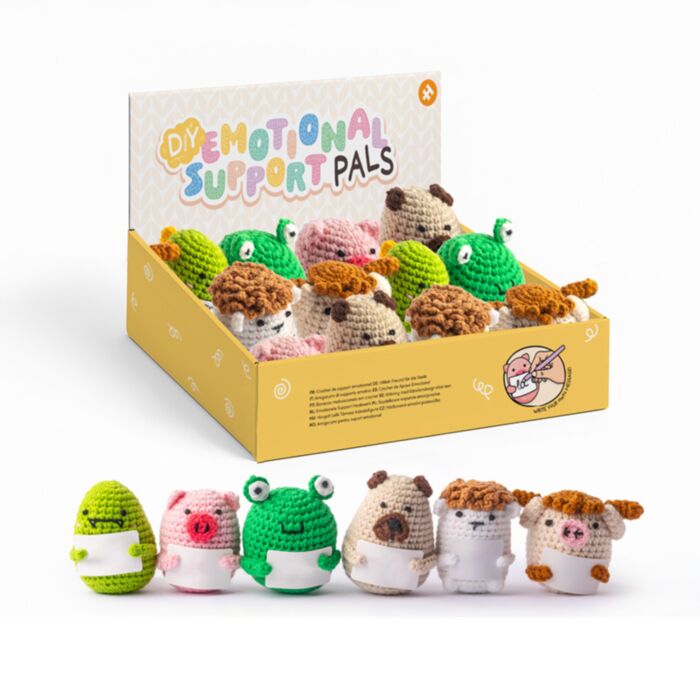 Animalitos de crochet con mensajes reconfortantes Mix 2 - Tarjeta en Blanco