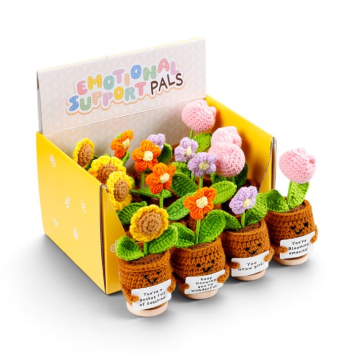 Flores de crochet  con mensaje reconfortantes