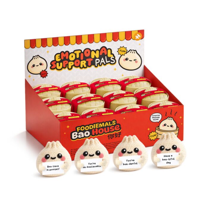 Bao de crochet con mensajes reconfortantes Bao House Bao Bun 
