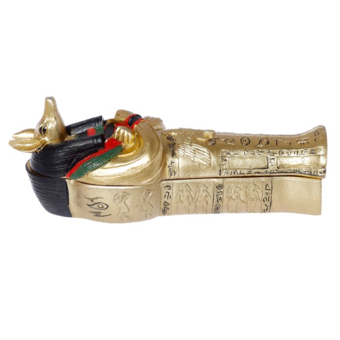 Figura Egipto Sarcófago Egipcio Anubis con Momia