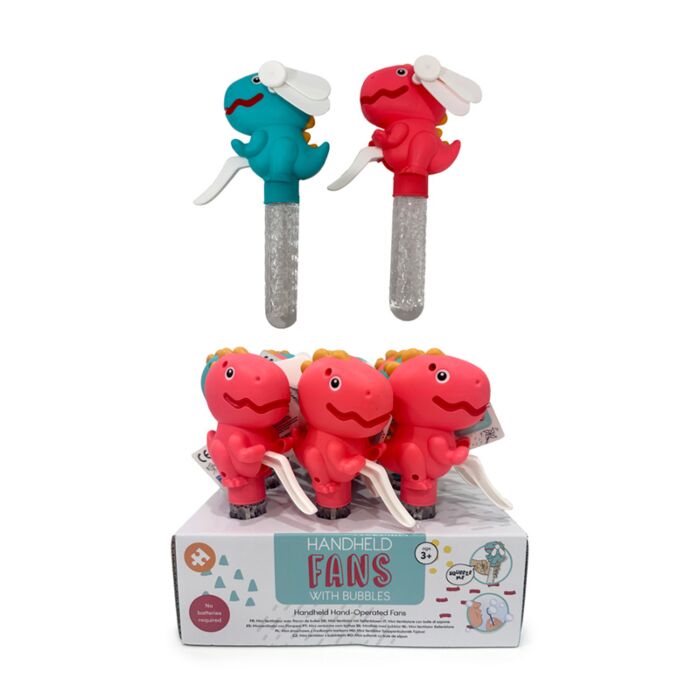 Ventilador Portátil con Burbujas Dinosaurio