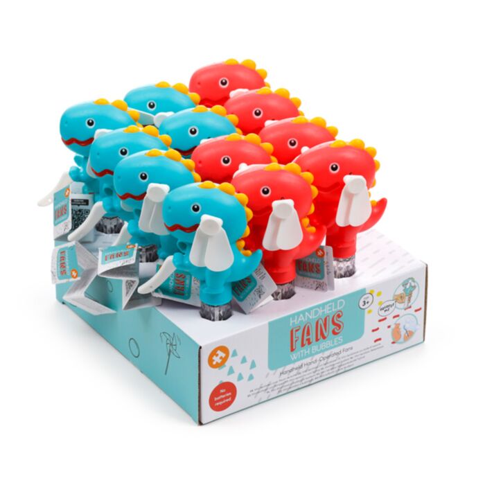 Ventilador Portátil con Burbujas Dinosaurio
