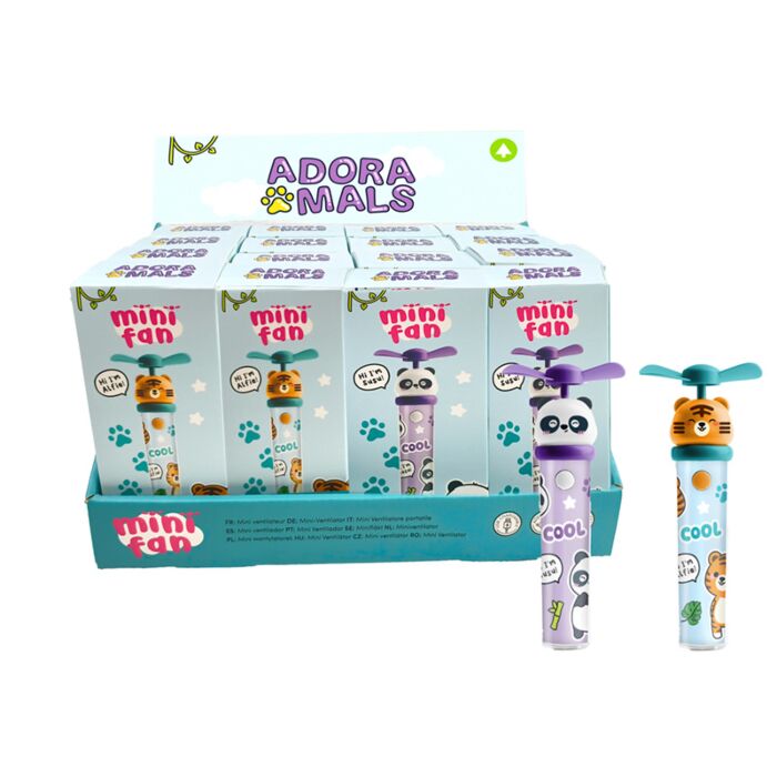 Ventilador Portátil Recargable Animales Adorables Adoramals Wild 