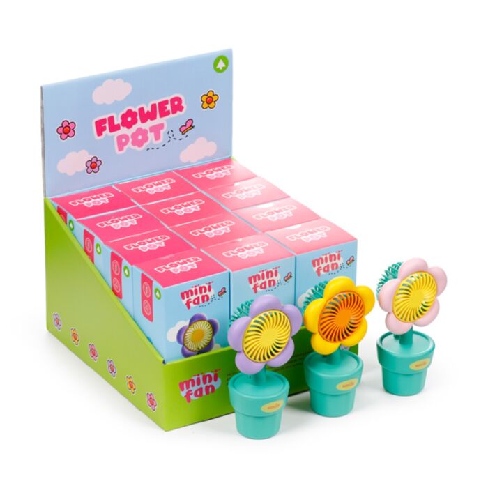 Ventilador Portátil  Recargable forma Maceta de Flores