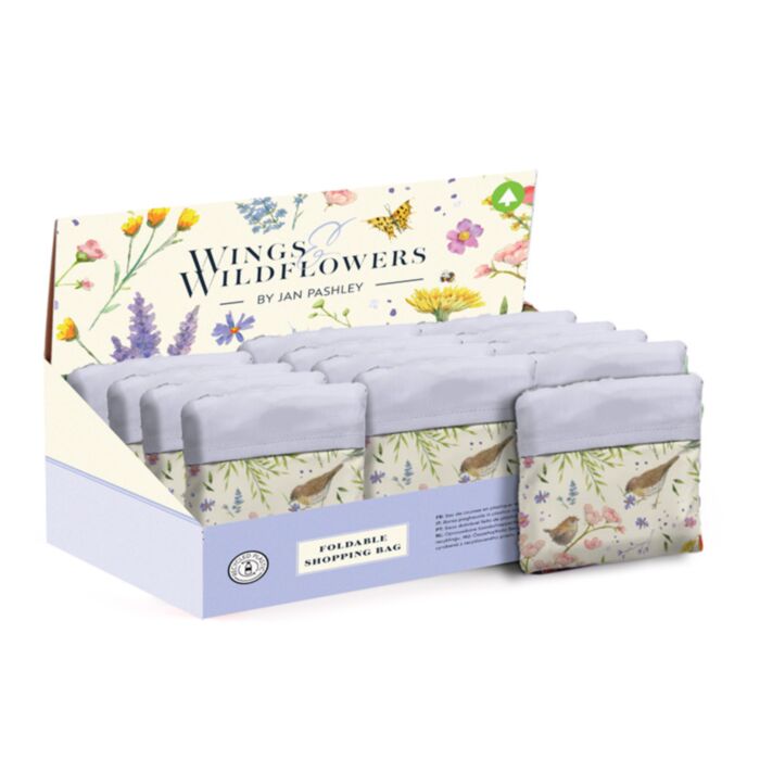 Bolsa Plegable de RPET Jan Pashley Wings & Wildflowers